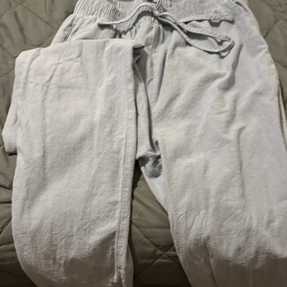 Light Blue Drawstring Pants - Picture 2 of 2